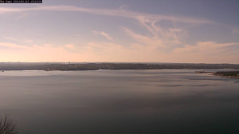 Lake Travis webcam, January 10, 2016 2:10 PM CT