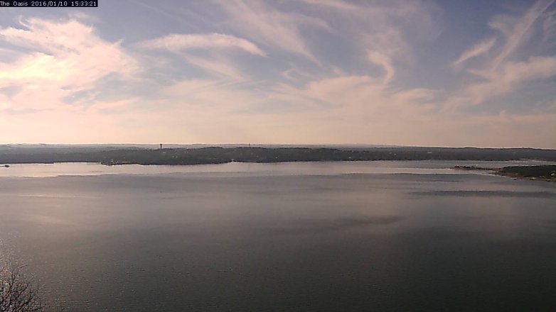 Lake Travis webcam, January 10, 2016 2:40 PM CT