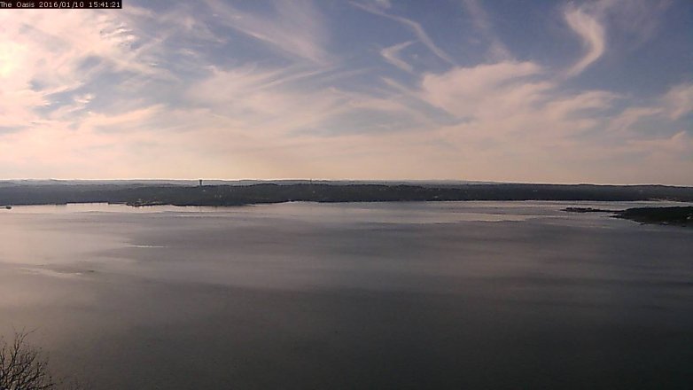 Lake Travis webcam, January 10, 2016 2:50 PM CT