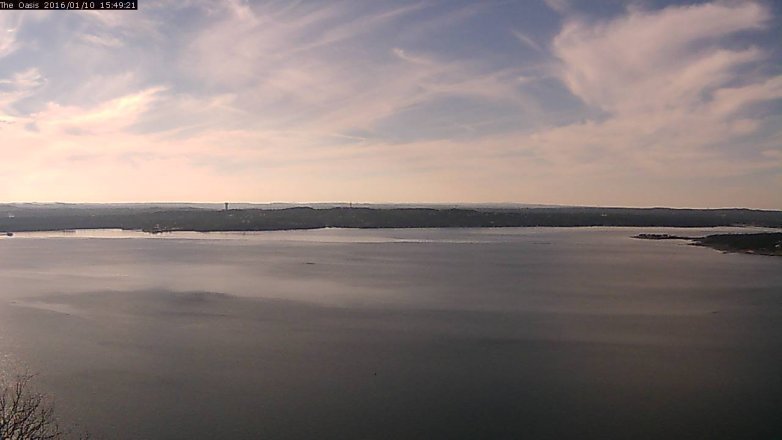Lake Travis webcam, January 10, 2016 2:55 PM CT