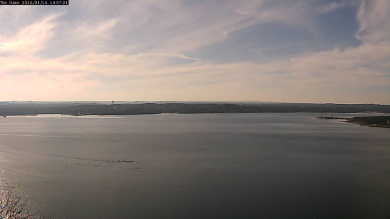 Lake Travis webcam, January 10, 2016 3:05 PM CT