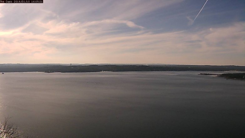 Lake Travis webcam, January 10, 2016 3:10 PM CT