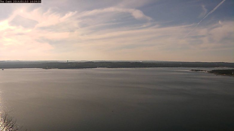 Lake Travis webcam, January 10, 2016 3:15 PM CT