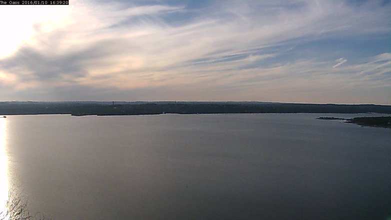 Lake Travis webcam, January 10, 2016 3:45 PM CT