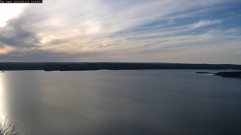 Lake Travis webcam, January 10, 2016 3:55 PM CT