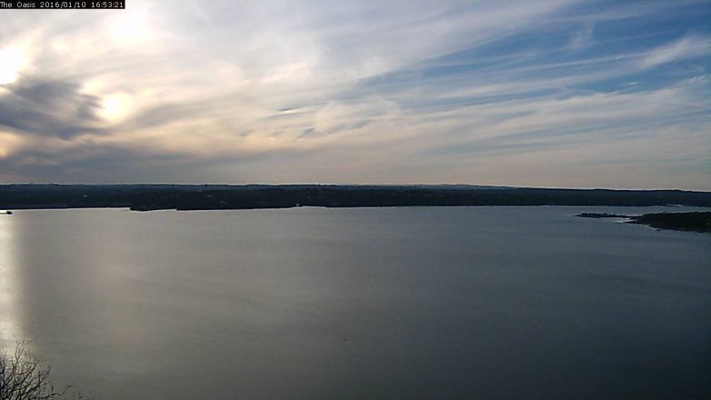 Lake Travis webcam, January 10, 2016 4:00 PM CT