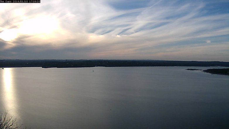 Lake Travis webcam, January 10, 2016 4:15 PM CT