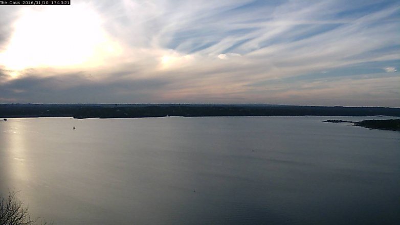 Lake Travis webcam, January 10, 2016 4:20 PM CT