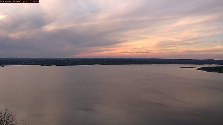 Lake Travis webcam, January 10, 2016 4:45 PM CT