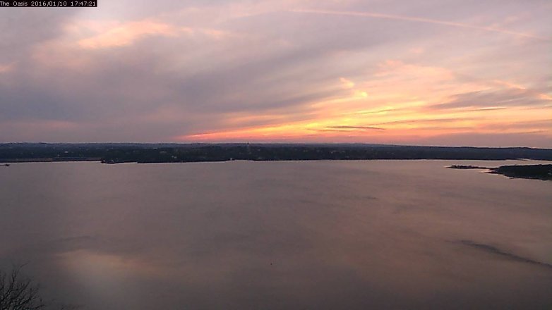 Lake Travis webcam, January 10, 2016 4:55 PM CT