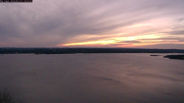 Lake Travis webcam, January 10, 2016 5:10 PM CT