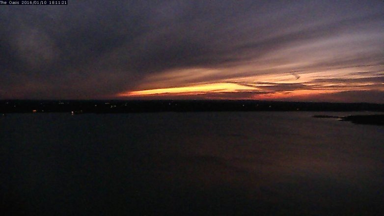 Lake Travis webcam, January 10, 2016 5:20 PM CT