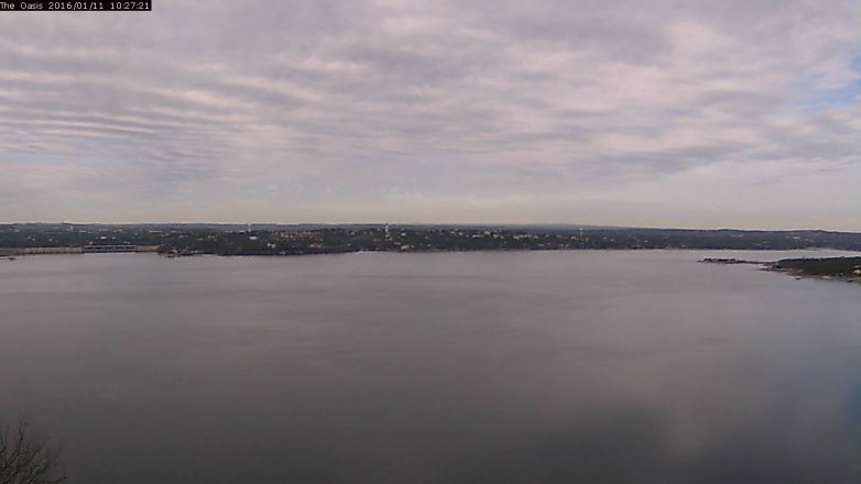 Lake Travis webcam, January 11, 2016 9:35 AM CT