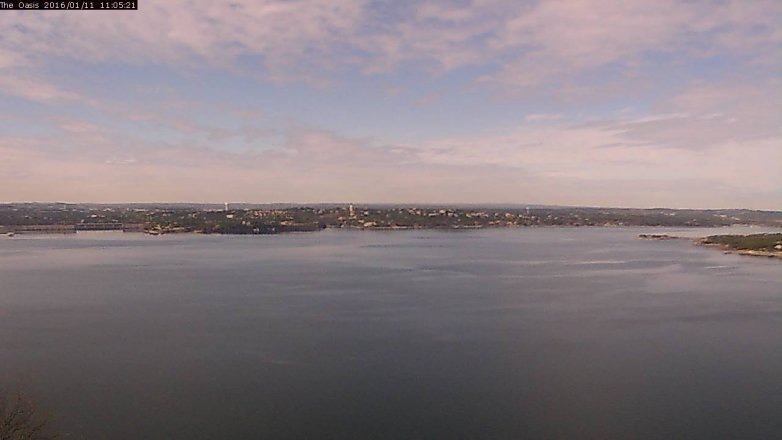 Lake Travis webcam, January 11, 2016 10:10 AM CT