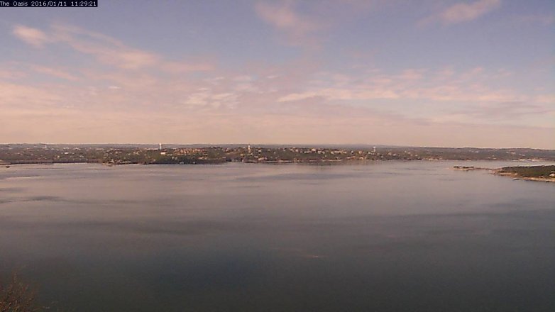 Lake Travis webcam, January 11, 2016 10:35 AM CT
