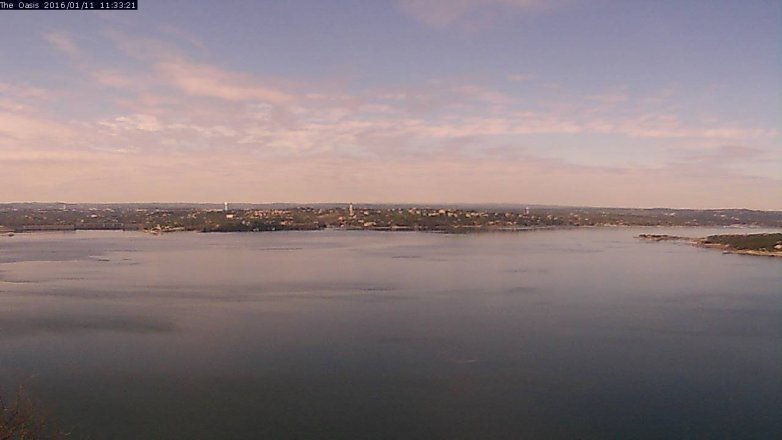 Lake Travis webcam, January 11, 2016 10:40 AM CT