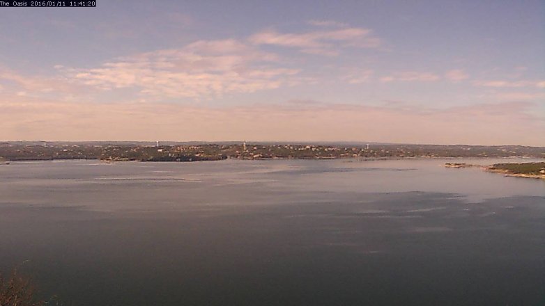 Lake Travis webcam, January 11, 2016 10:50 AM CT