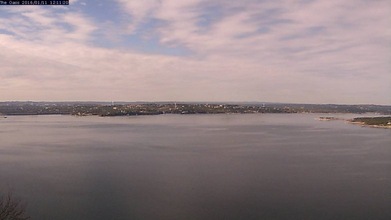 Lake Travis webcam, January 11, 2016 11:15 AM CT