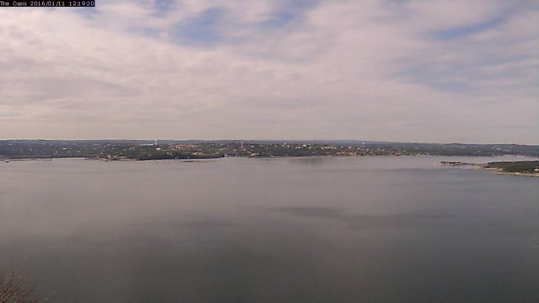 Lake Travis webcam, January 11, 2016 11:25 AM CT