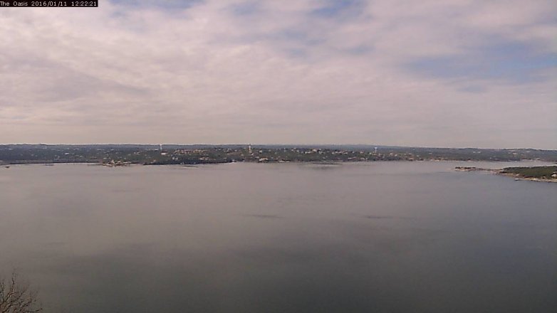 Lake Travis webcam, January 11, 2016 11:30 AM CT