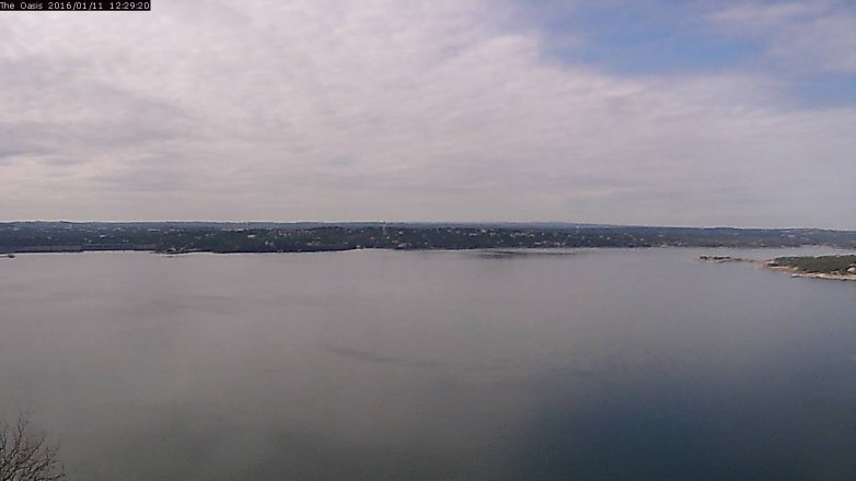 Lake Travis webcam, January 11, 2016 11:35 AM CT