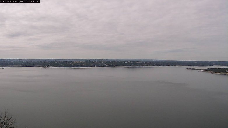 Lake Travis webcam, January 11, 2016 11:45 AM CT