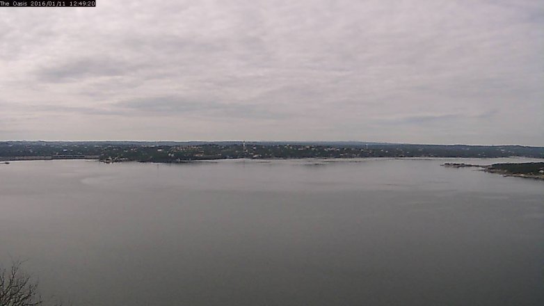 Lake Travis webcam, January 11, 2016 11:55 AM CT