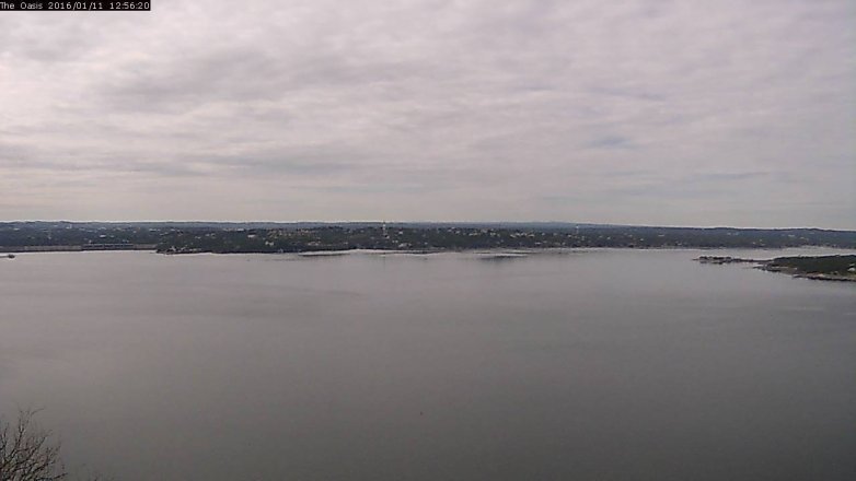 Lake Travis webcam, January 11, 2016 12:05 PM CT