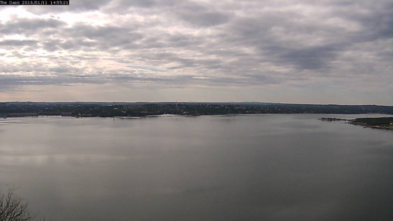 Lake Travis webcam, January 11, 2016 2:00 PM CT