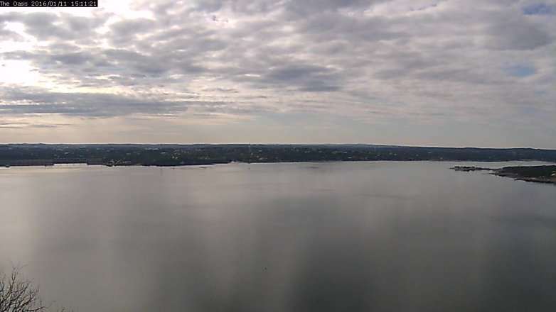 Lake Travis webcam, January 11, 2016 2:20 PM CT
