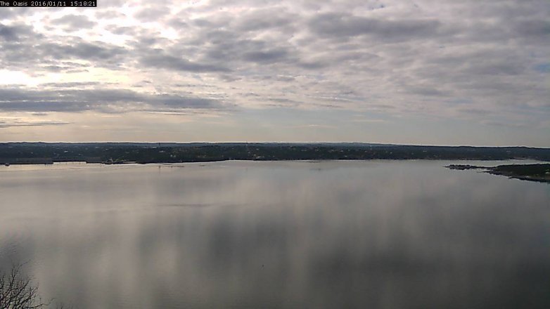 Lake Travis webcam, January 11, 2016 2:25 PM CT