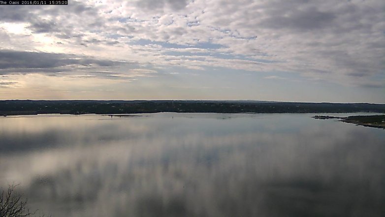 Lake Travis webcam, January 11, 2016 2:45 PM CT