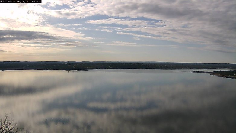 Lake Travis webcam, January 11, 2016 2:50 PM CT