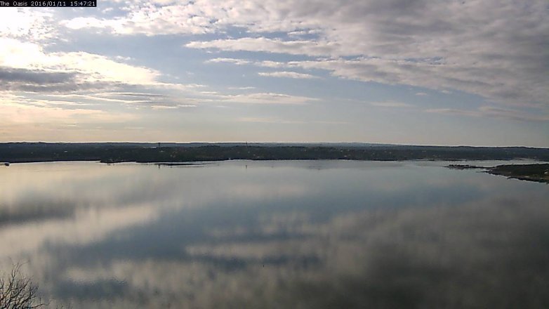 Lake Travis webcam, January 11, 2016 2:55 PM CT