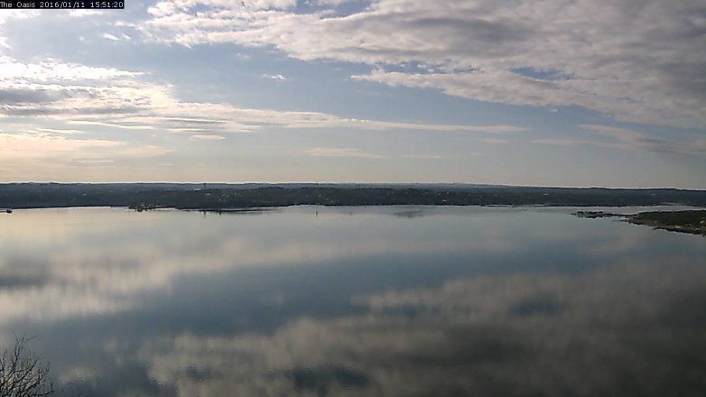 Lake Travis webcam, January 11, 2016 3:00 PM CT