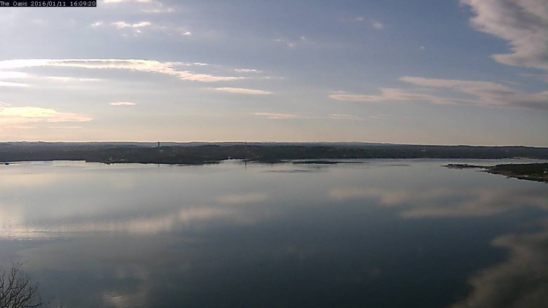 Lake Travis webcam, January 11, 2016 3:15 PM CT