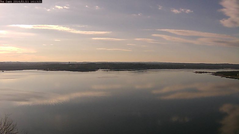 Lake Travis webcam, January 11, 2016 3:20 PM CT