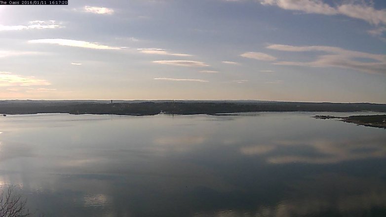 Lake Travis webcam, January 11, 2016 3:25 PM CT