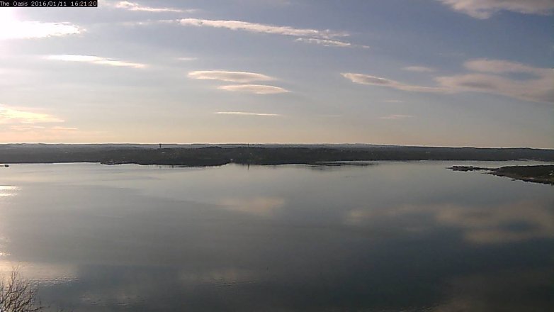 Lake Travis webcam, January 11, 2016 3:30 PM CT