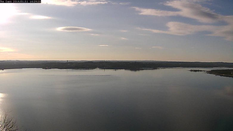 Lake Travis webcam, January 11, 2016 3:35 PM CT