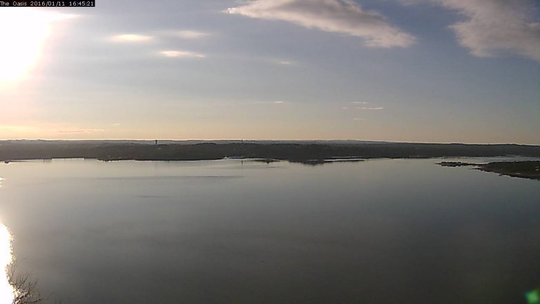 Lake Travis webcam, January 11, 2016 3:50 PM CT