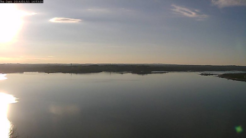 Lake Travis webcam, January 11, 2016 4:00 PM CT
