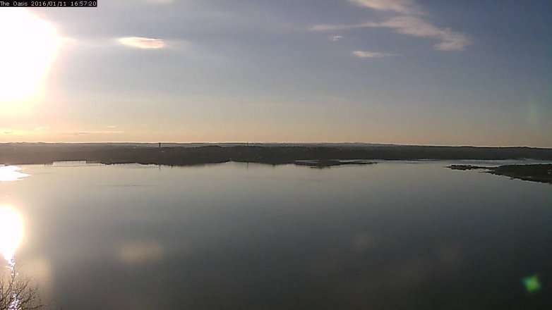 Lake Travis webcam, January 11, 2016 4:05 PM CT