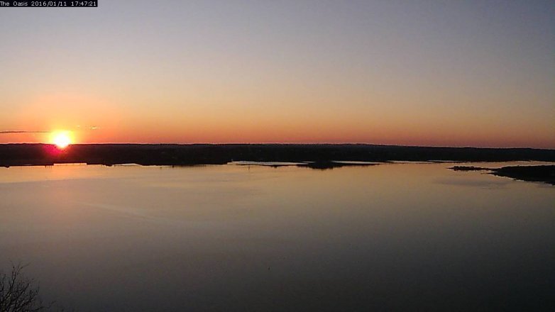 Lake Travis webcam, January 11, 2016 4:55 PM CT