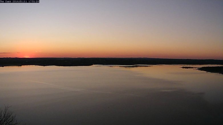Lake Travis webcam, January 11, 2016 5:00 PM CT