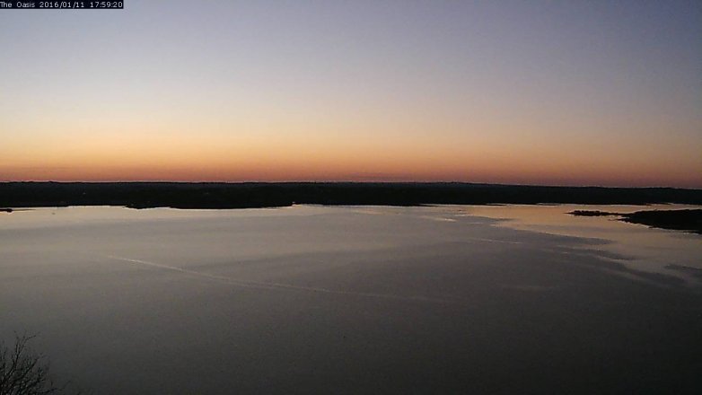 Lake Travis webcam, January 11, 2016 5:05 PM CT