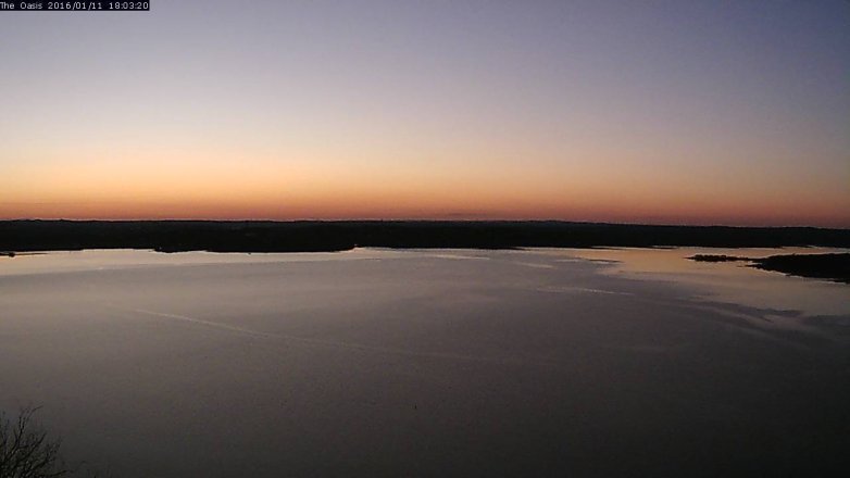 Lake Travis webcam, January 11, 2016 5:10 PM CT