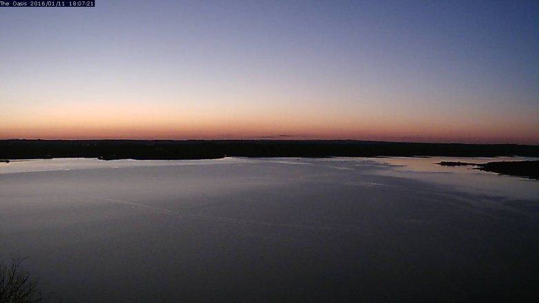 Lake Travis webcam, January 11, 2016 5:15 PM CT