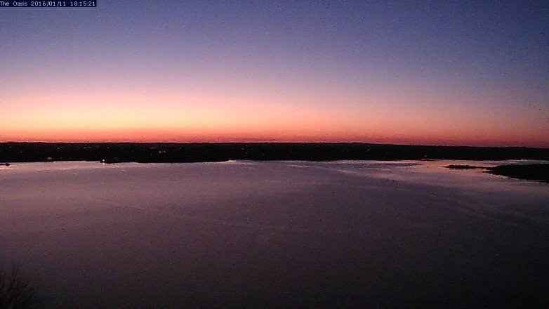 Lake Travis webcam, January 11, 2016 5:20 PM CT