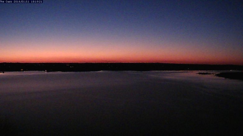 Lake Travis webcam, January 11, 2016 5:25 PM CT